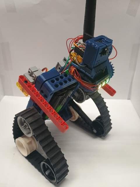 ZROne tracked robot climbing